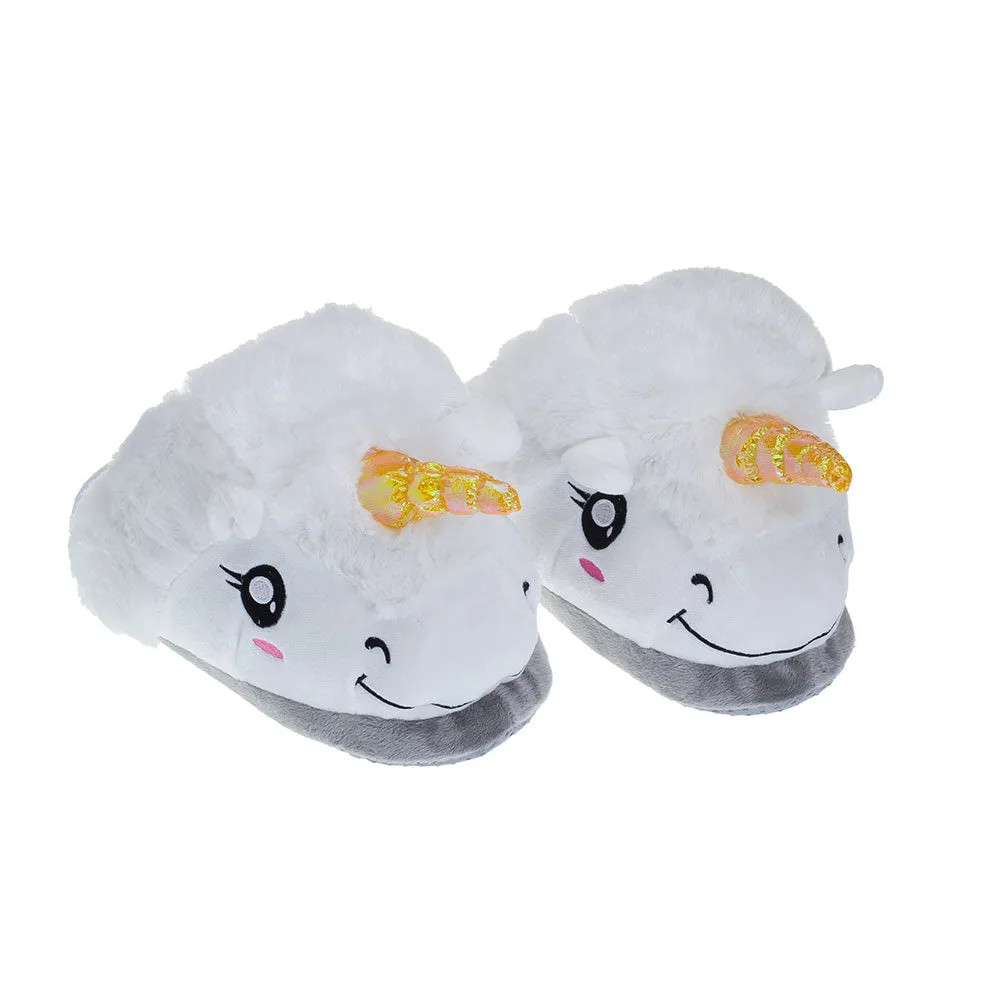 (1 pair) Unicorn Unicorn plush slippers finches slippers - unisex (size 35-44)