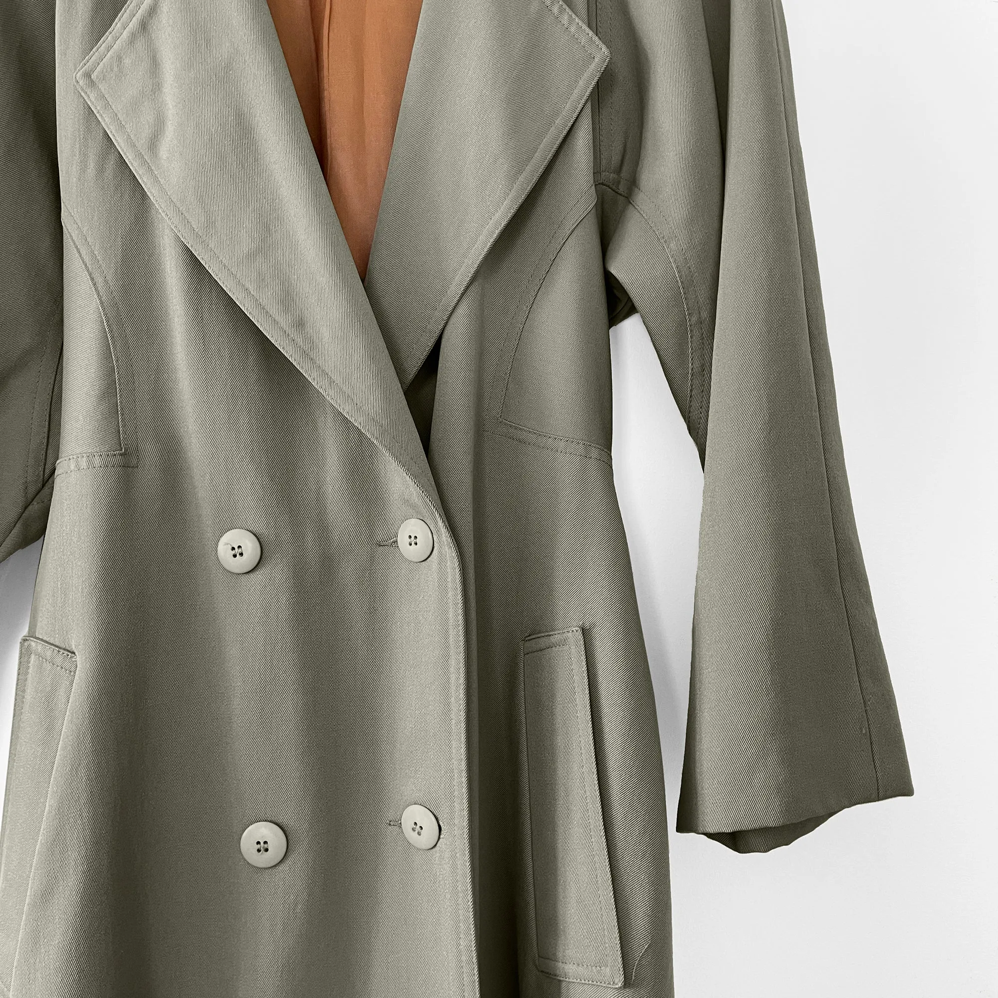 1960s Holt Renfrew Virgin Wool Belted Trench Coat