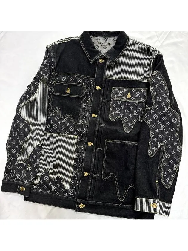 52 LV Nigo Crazy Mix Denim Workwear Blouson Jacket