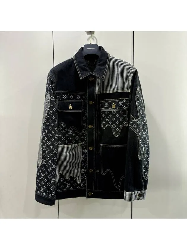 52 LV Nigo Crazy Mix Denim Workwear Blouson Jacket