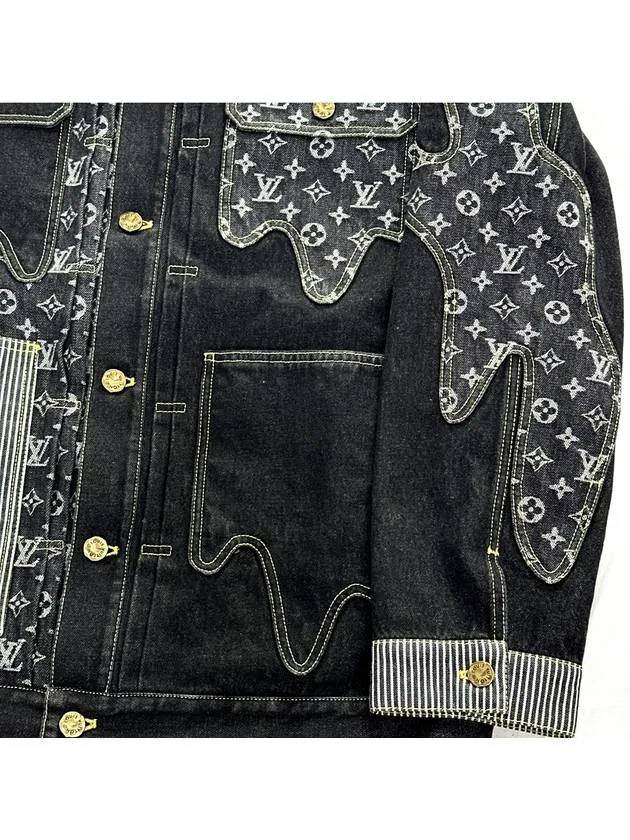 52 LV Nigo Crazy Mix Denim Workwear Blouson Jacket