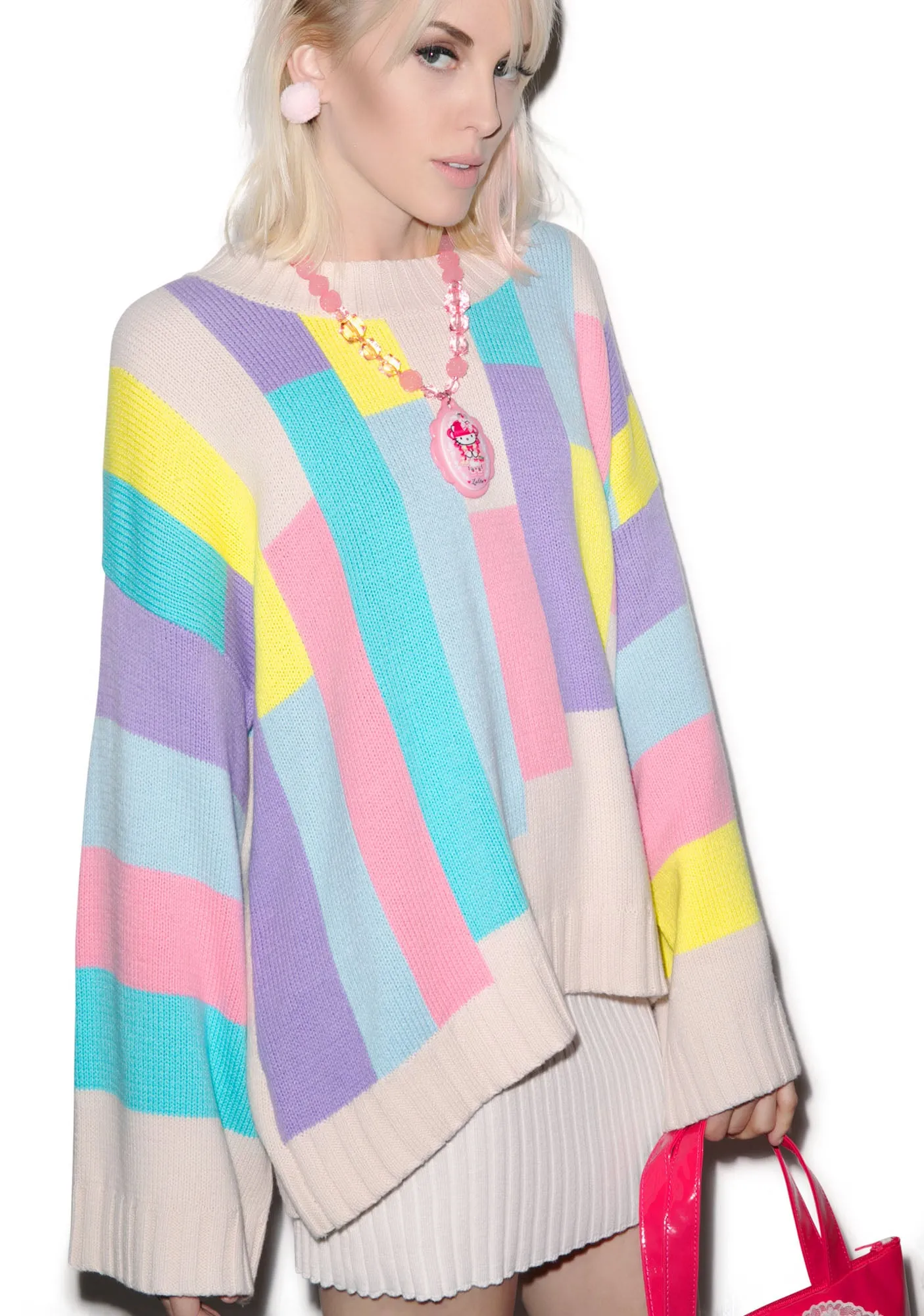 80s Blocks Chunky Oversized Sweater