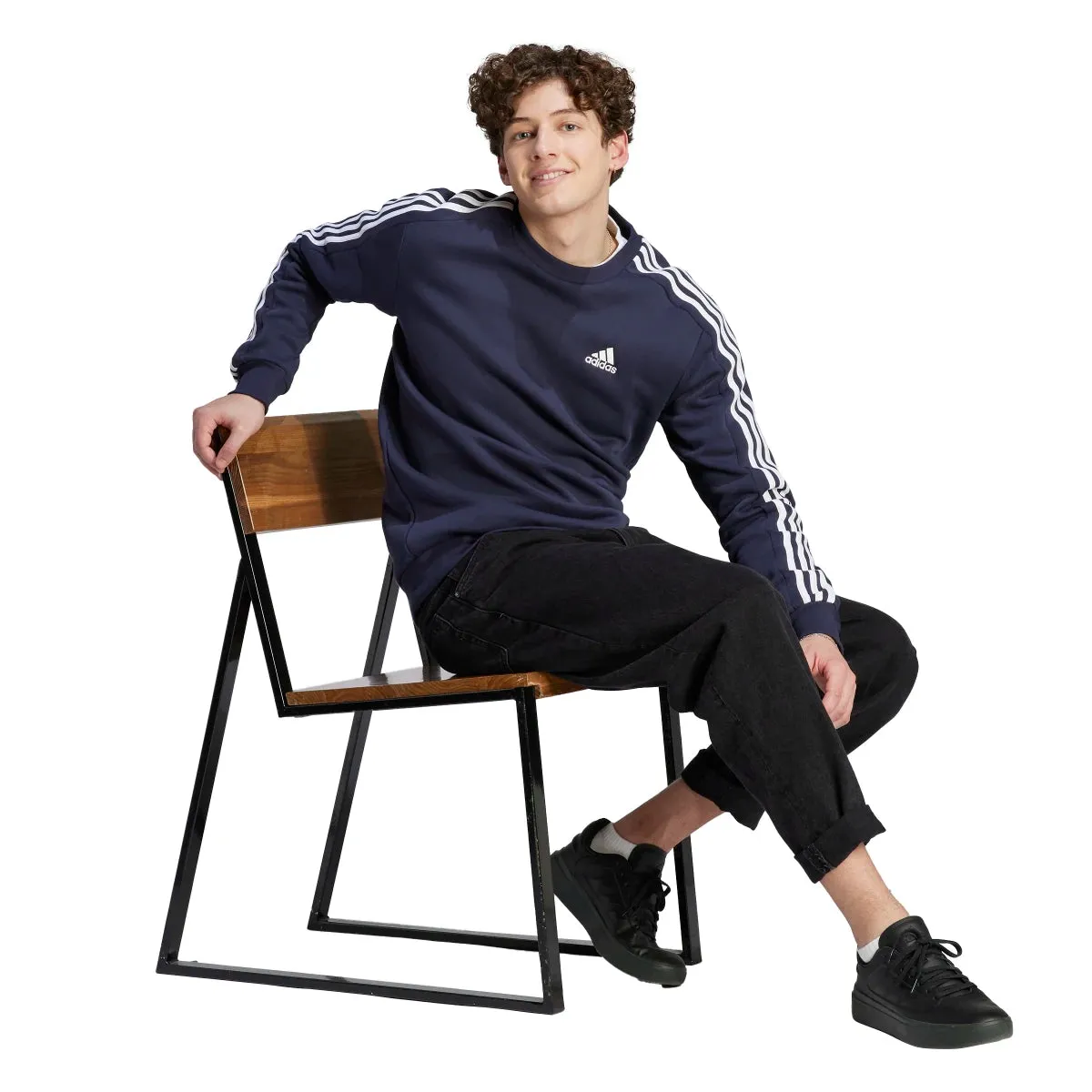 adidas Men's Essentials Fleece 3-Stripes Sweatshirt