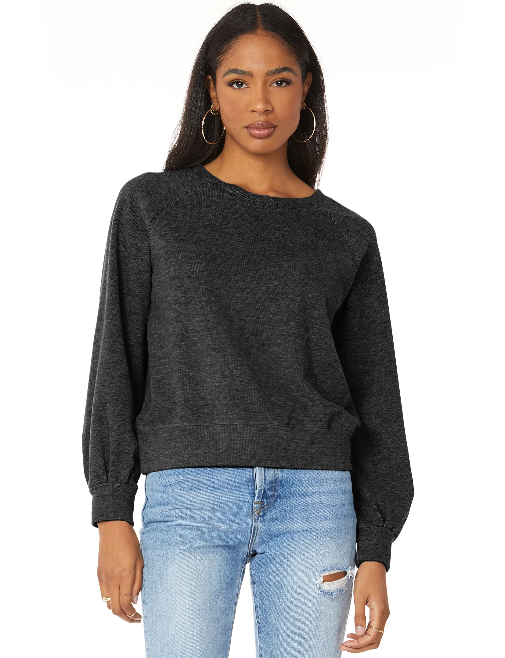 Alexa Crewneck Sweatshirt, Black