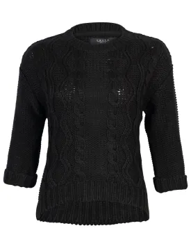 Amara Reya Buttercup cable knit jumper in Anthracite