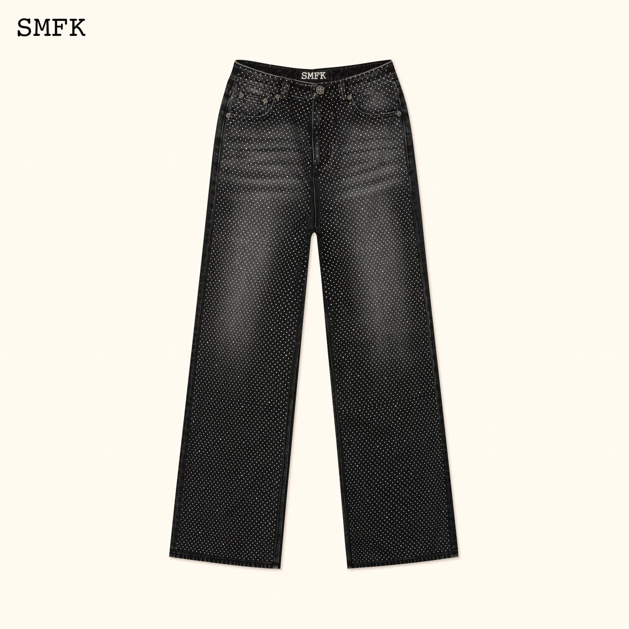 Ancient Myth Diamond Flared Jeans In Black