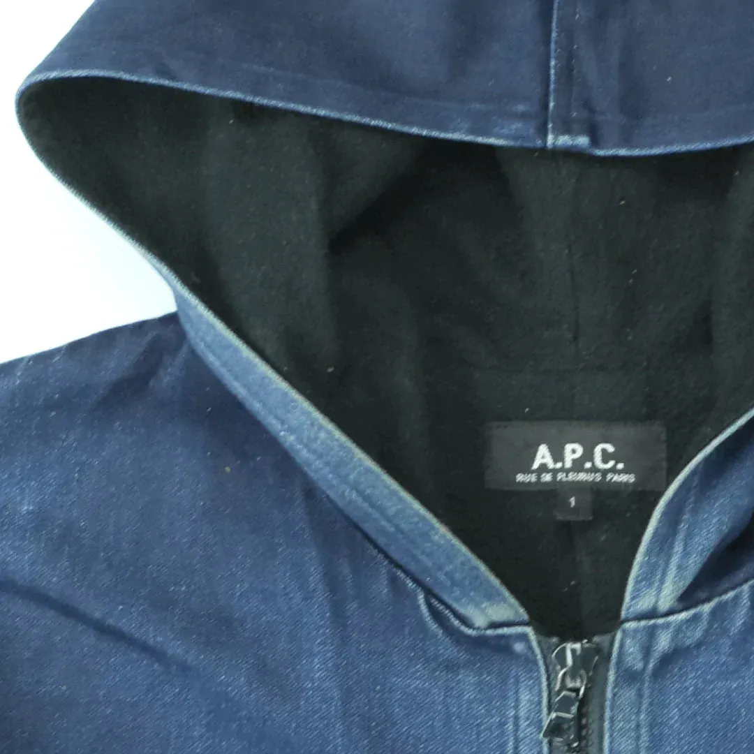 A.P.C. DENIM HOODED PARKA (S)  (S)