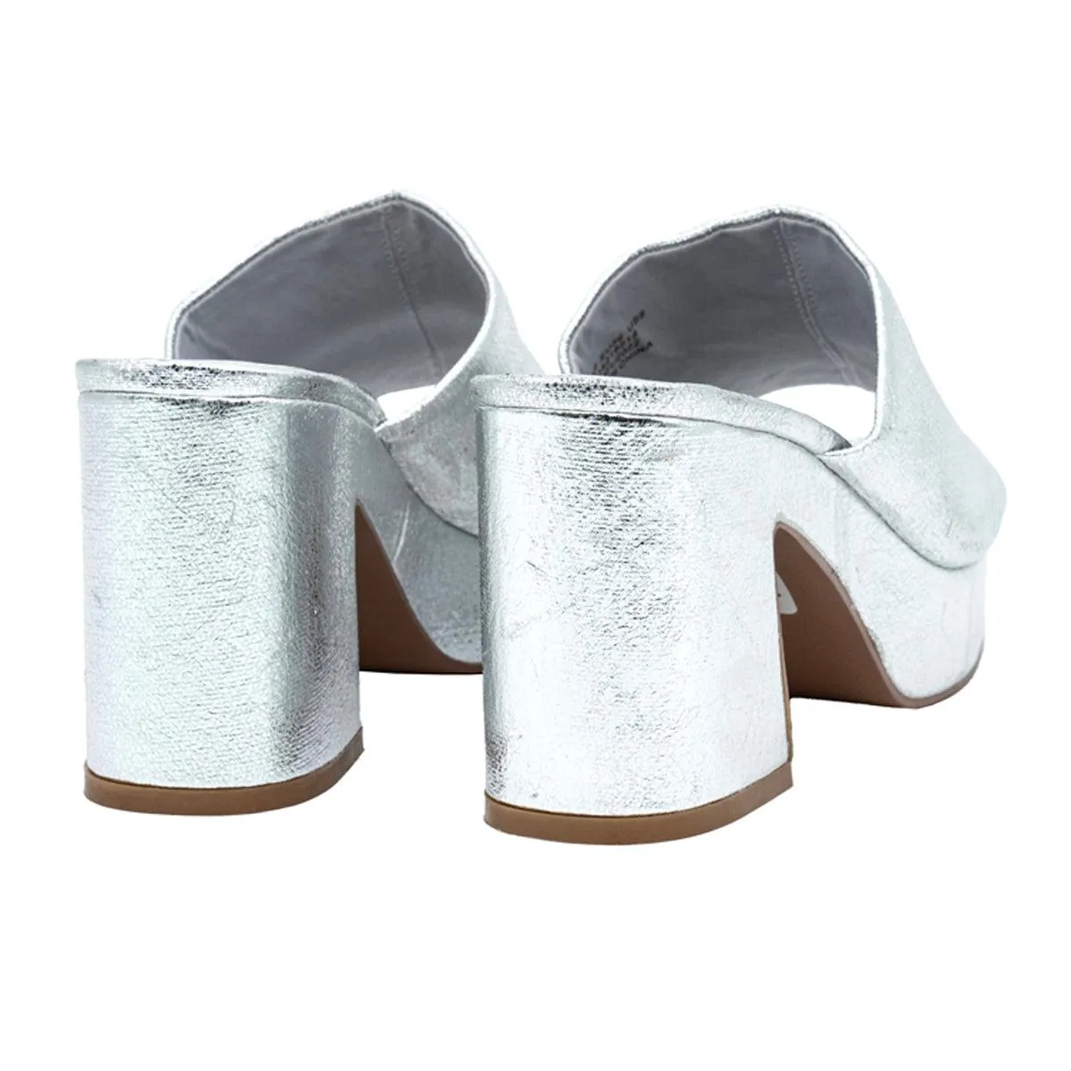 Asos Design Harmonized High-Heel Shoes Leather Silver Colour For Women