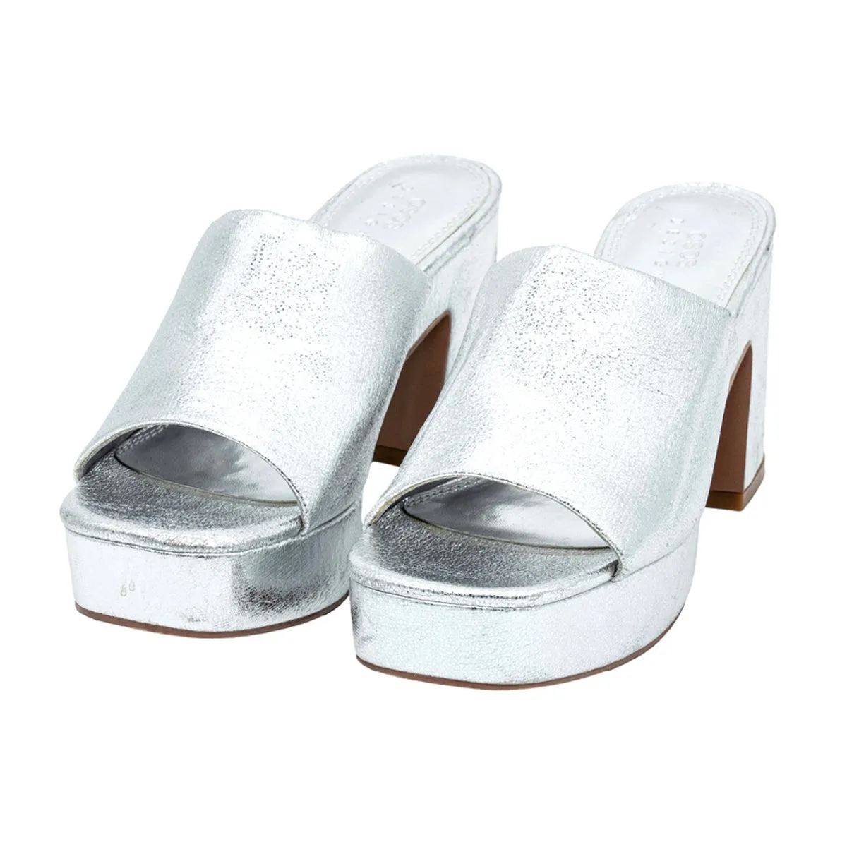 Asos Design Harmonized High-Heel Shoes Leather Silver Colour For Women