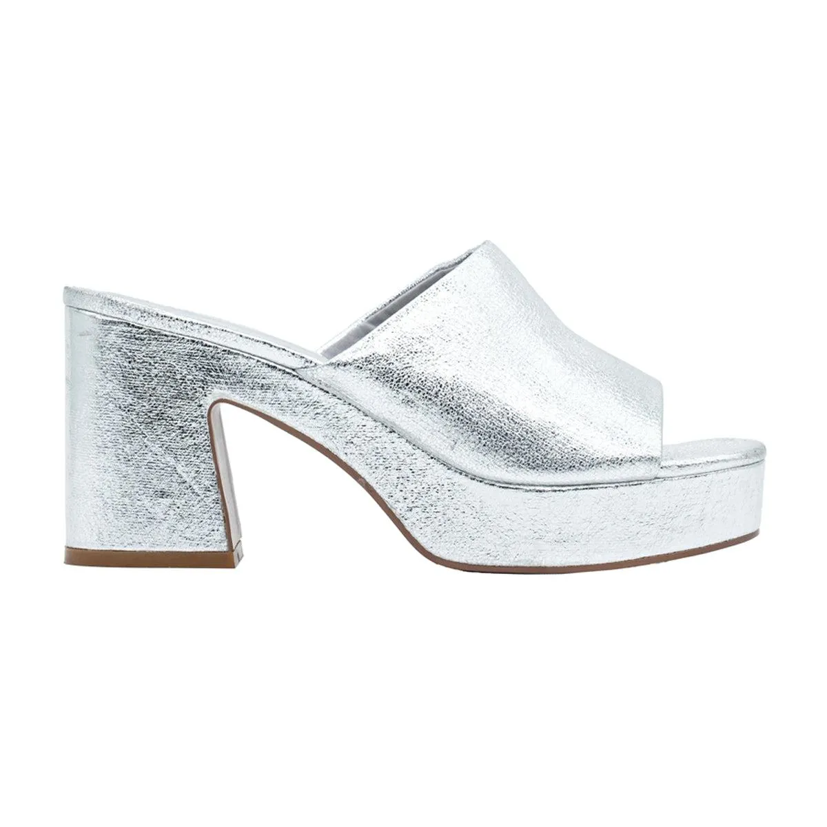 Asos Design Harmonized High-Heel Shoes Leather Silver Colour For Women