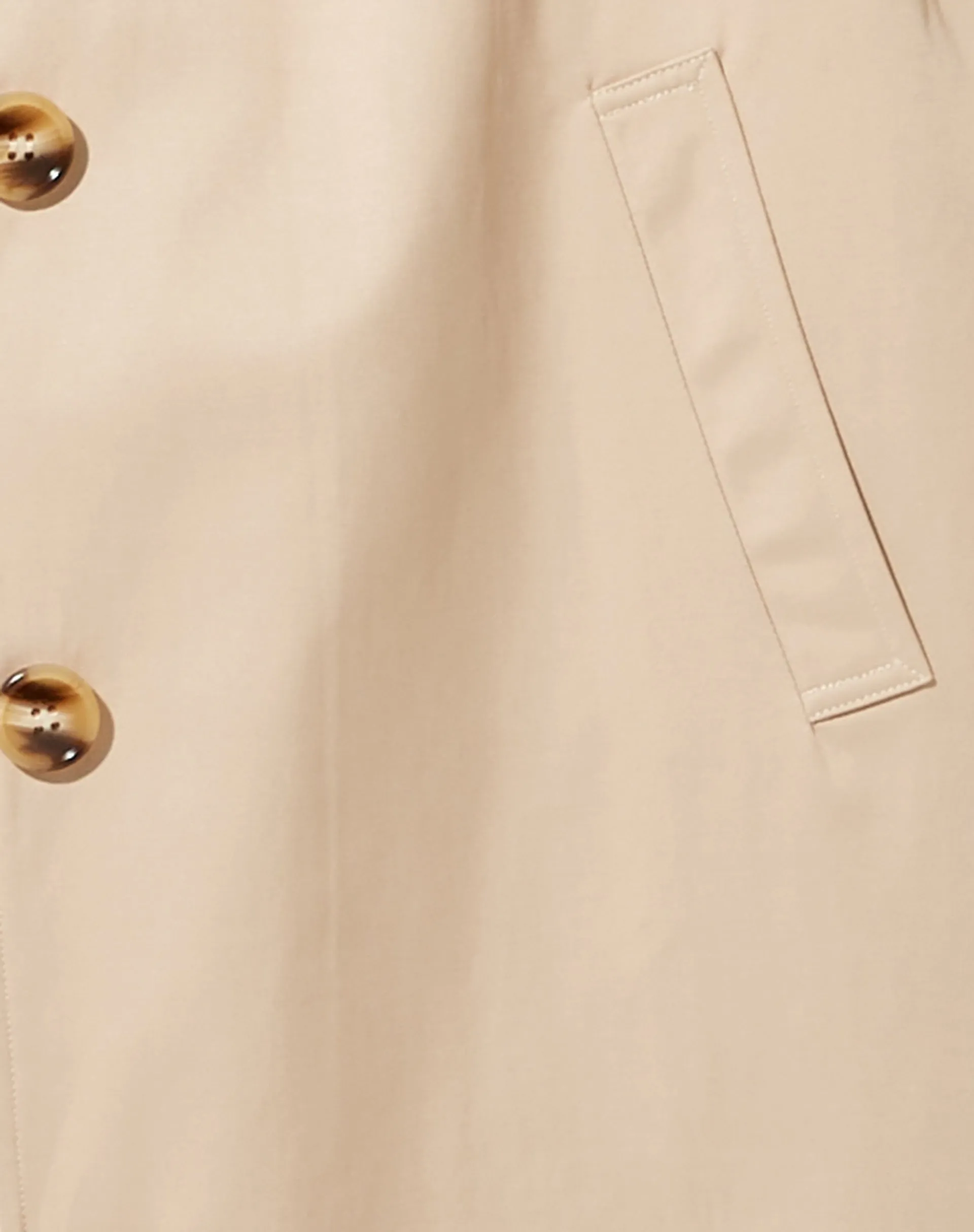 Assa Trench Coat in Beige with Stripe Lining