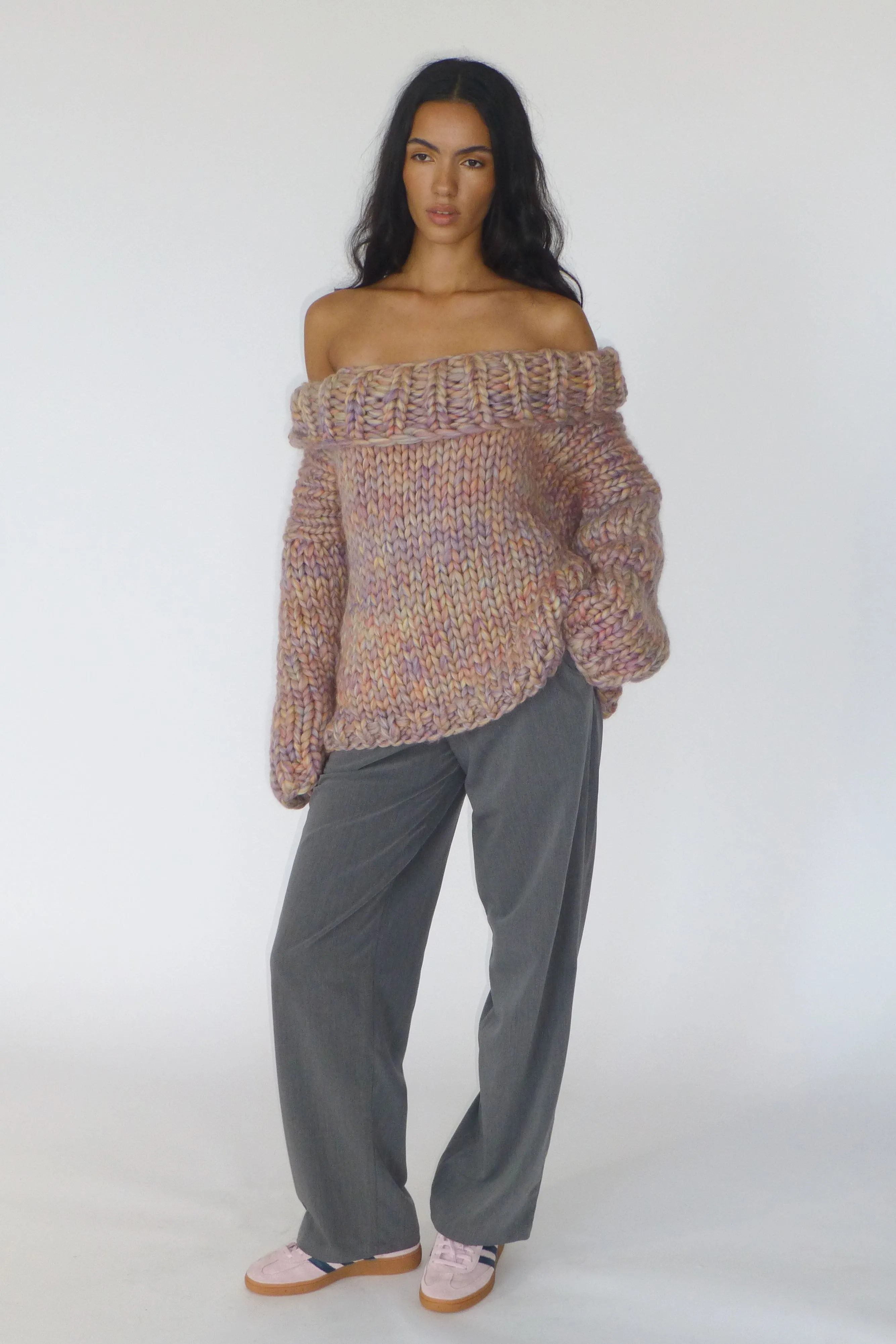 Aurelia Chunky Knit Off The Shoulder Sweater