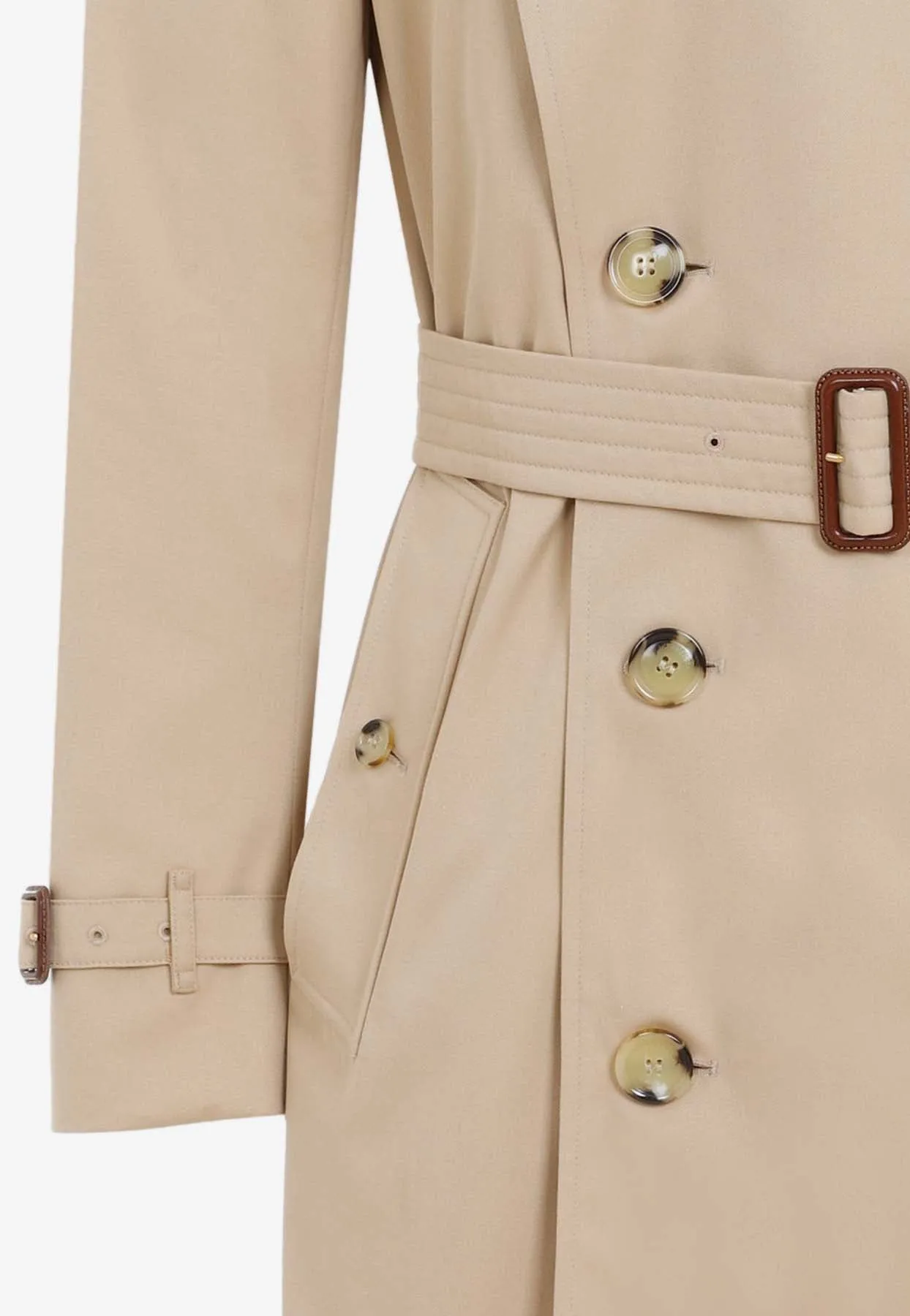 Belted Double-Breasted Trench Coat