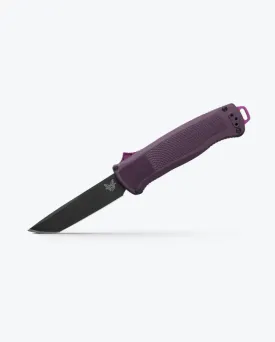 Benchmade Shootout 5370GY-06 OTF Automatic 3.5" CPM-CruWear Gray PVD Tanto Blade Dark Purple Grivory