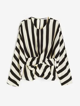 Black and white stripe blouse