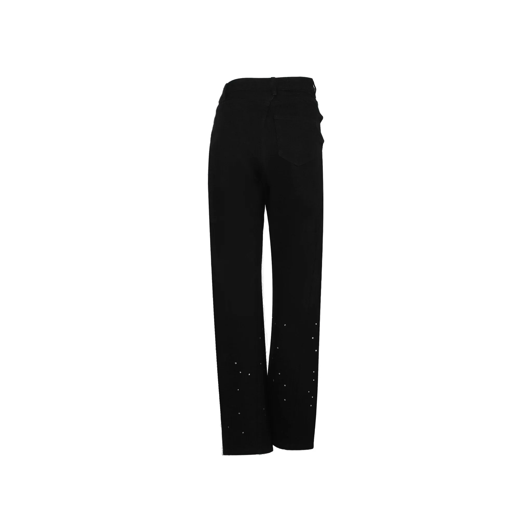 Black Rhinestone Twisted Pants