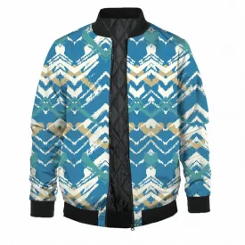 BLUE PATTERN Women Bomber Jacket