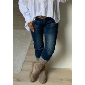 BOHO LOVE  jeans med let slid