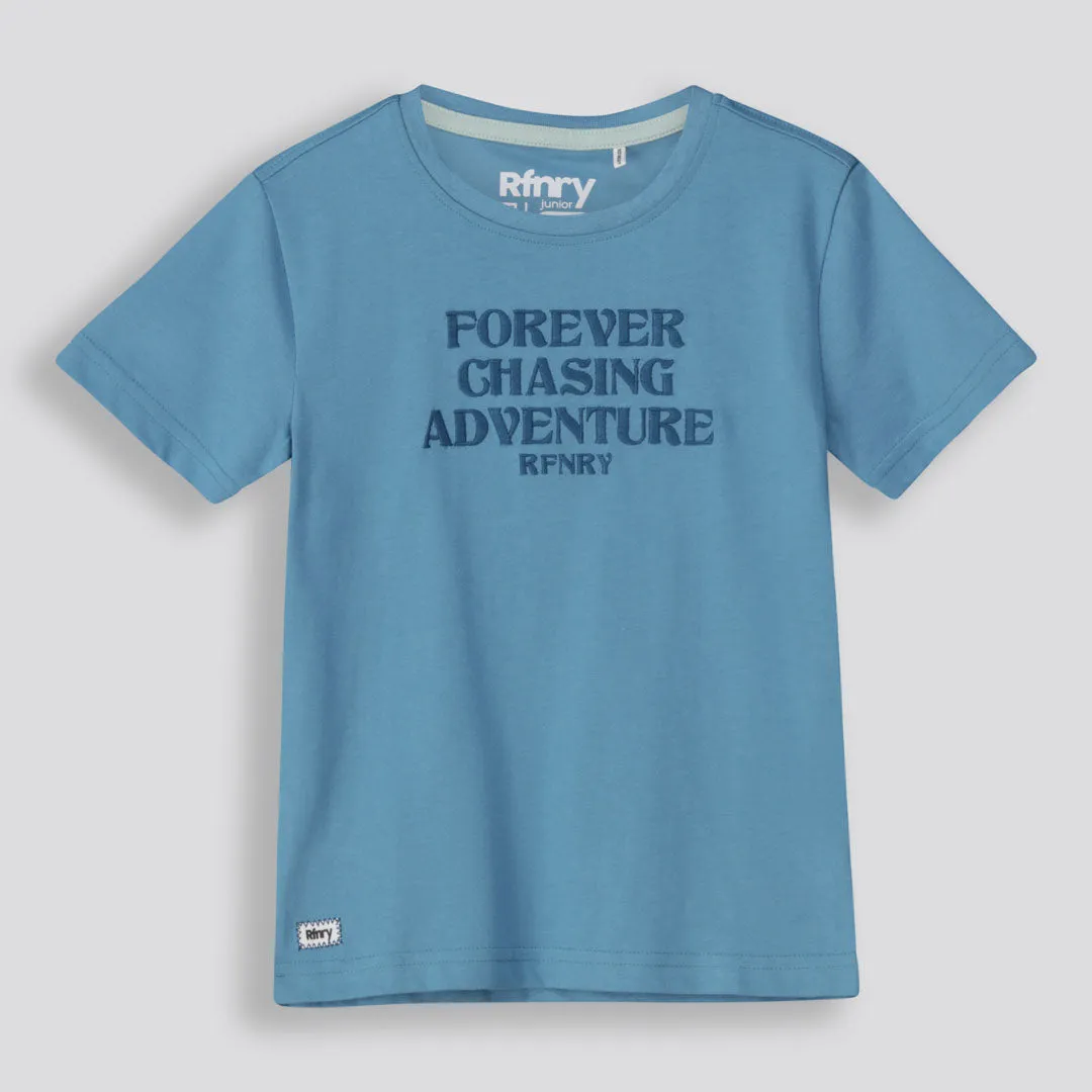 Boys Branded Tee _ 155750 _ Teal