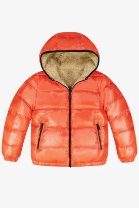 Boys Down Jacket ADD Down Reversible - Orange (Size 4 left)