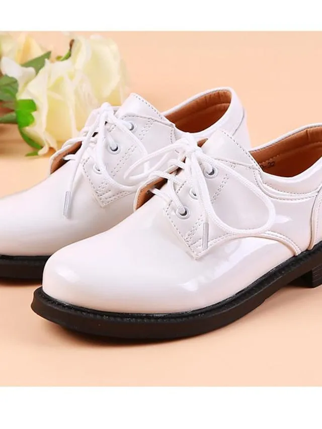 Boys Oxfords Daily Dress Shoes Flower Girl Shoes Formal Shoes Patent Leather Water Resistant Non-slipping Princess Shoes Big Kids(7years  ) Little Kids(4-7ys) School Wedding Party Walking Shoes