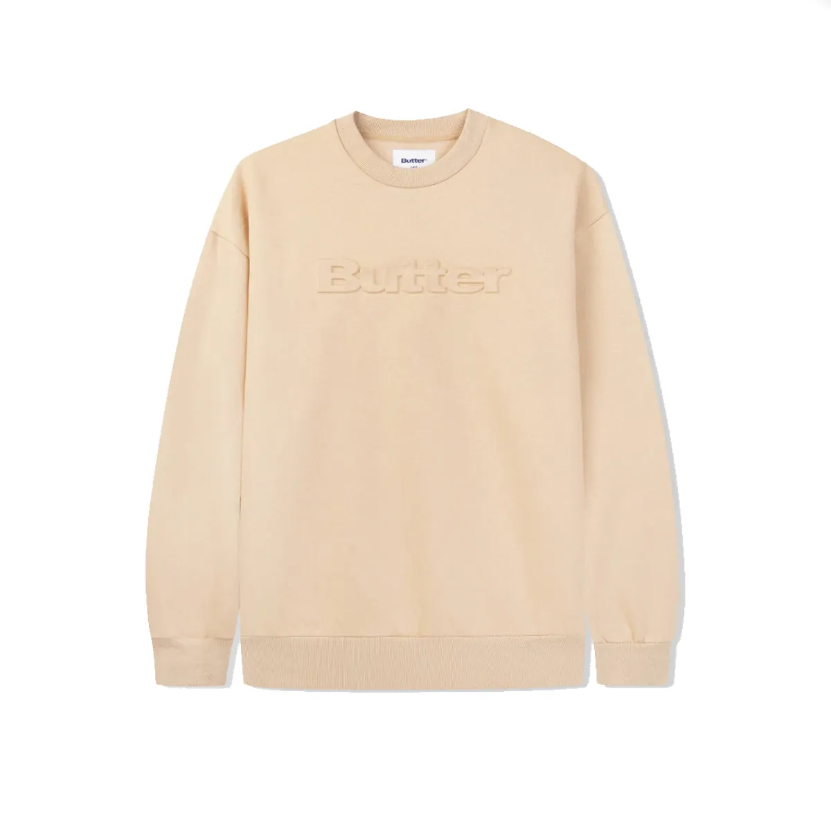 Butter Goods Embossed Logo Crew - Tan