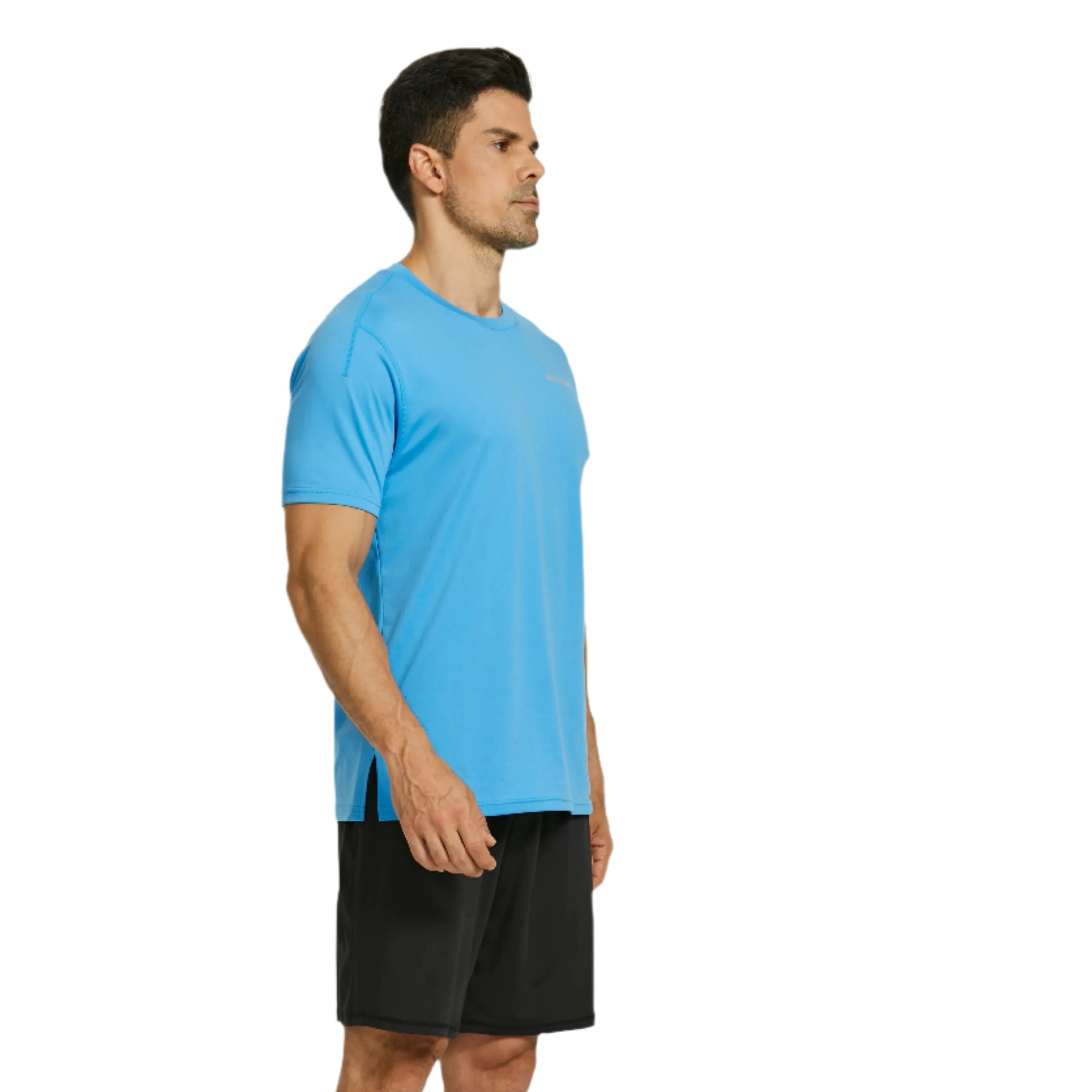 Central Performance Short Sleeve Top in Sky Blue