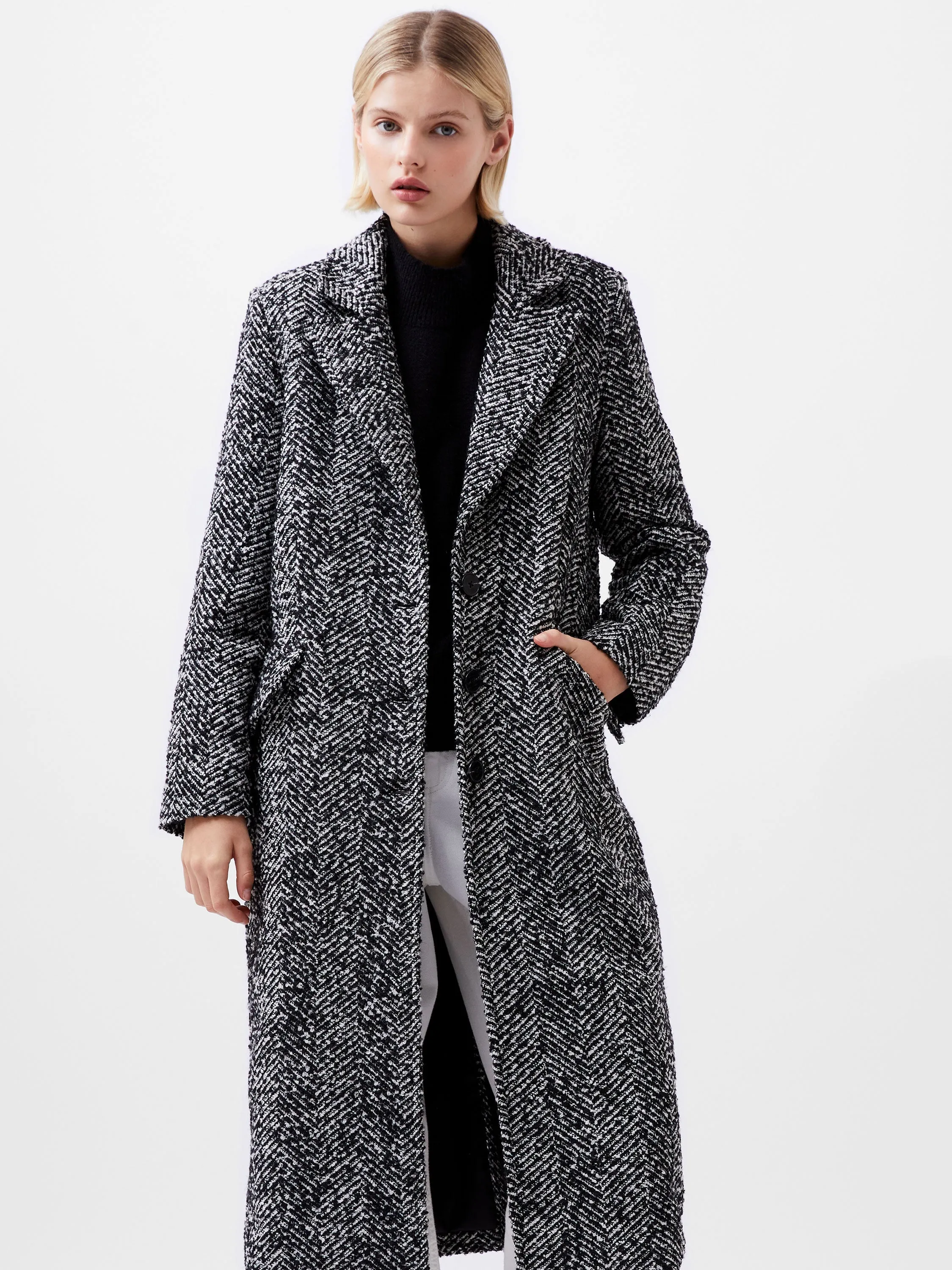 Chantelle Herringbone Coat