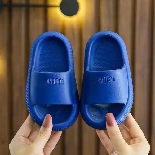 Children Bathroom Slippers Summer Solid Color Anti Slip Soft Sole Kid