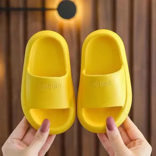 Children Bathroom Slippers Summer Solid Color Anti Slip Soft Sole Kid