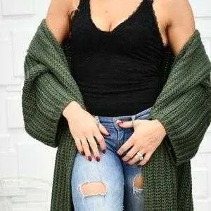 Chunky Knit Green Cardigan