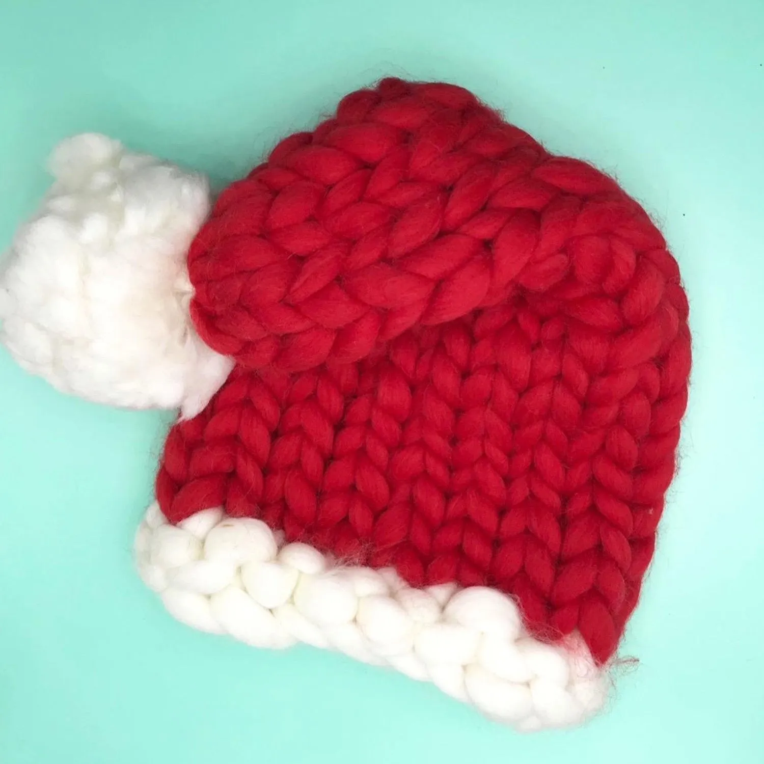 Chunky Knit Santa Hat