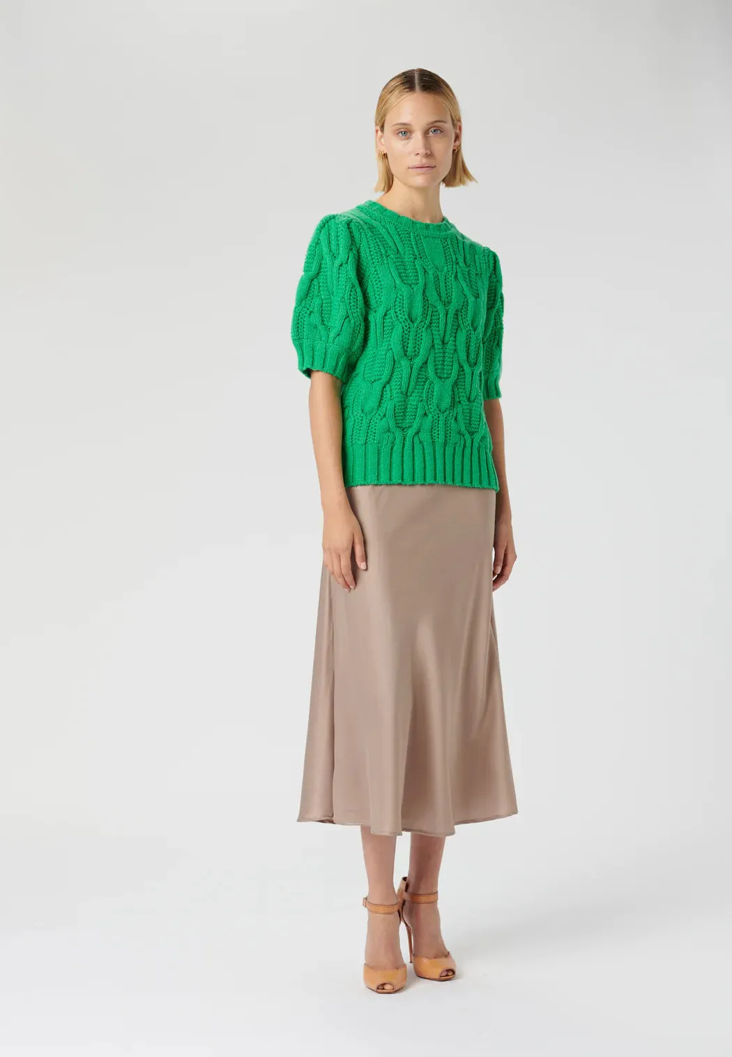 Dea Kudibal - Melody Knit with Cable Stitch in Parakeet Green