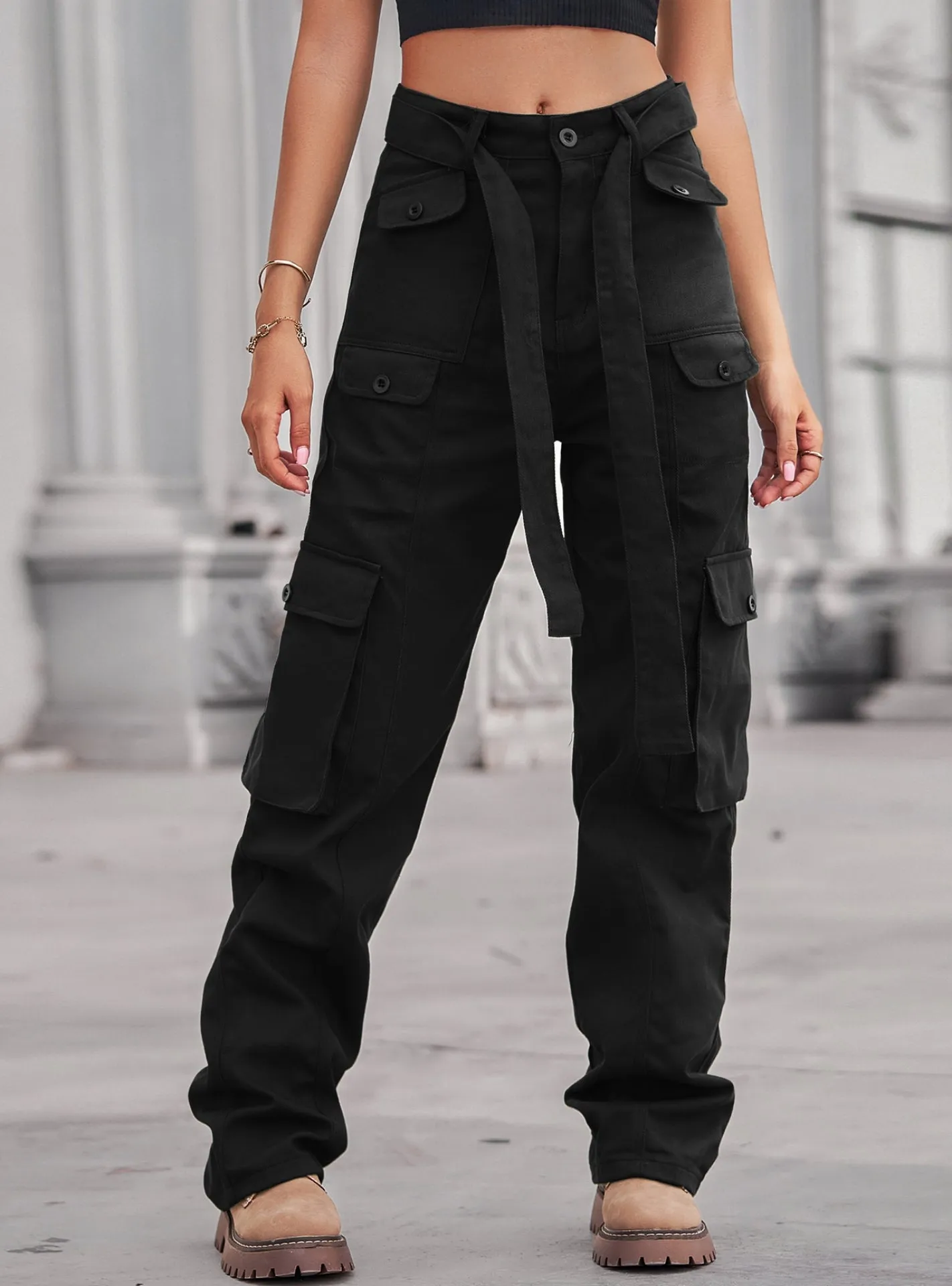 Denim Multi-pocket Casual Overalls Pant Jeans