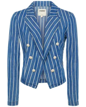 Denim Stripe Wayne Crop Jacket