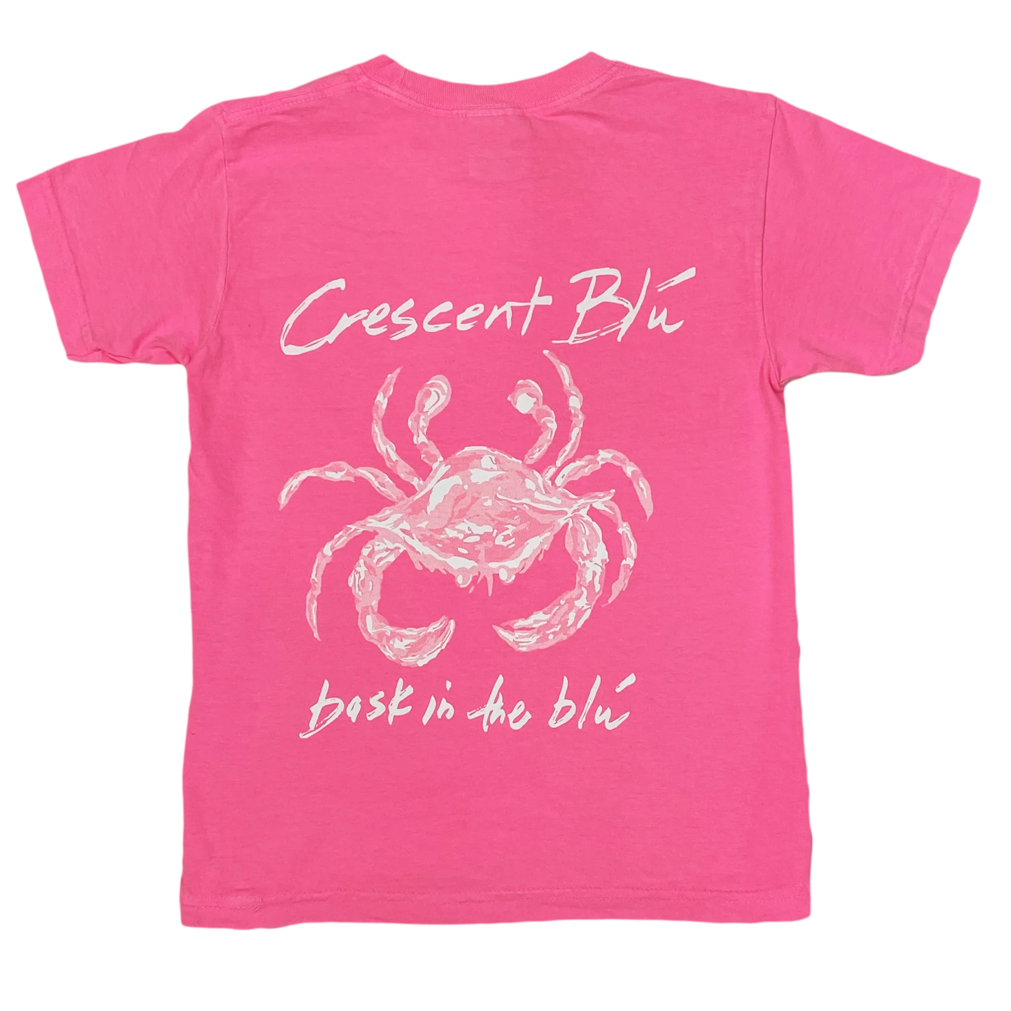 Distressed White Crab Youth Short Sleeve T-shirt