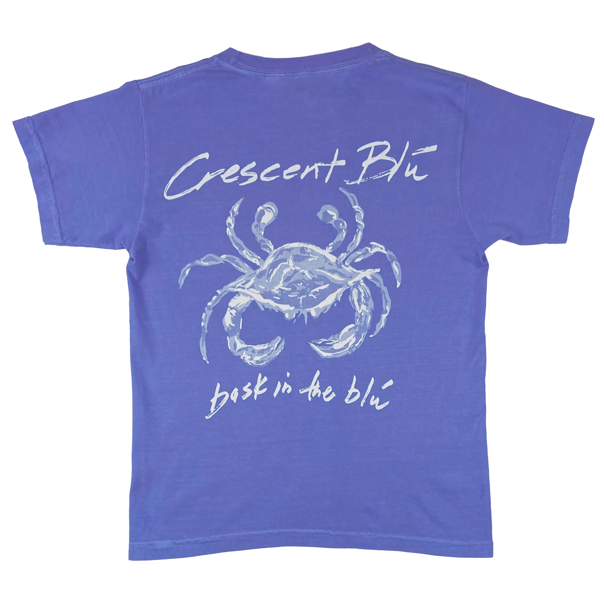 Distressed White Crab Youth Short Sleeve T-shirt