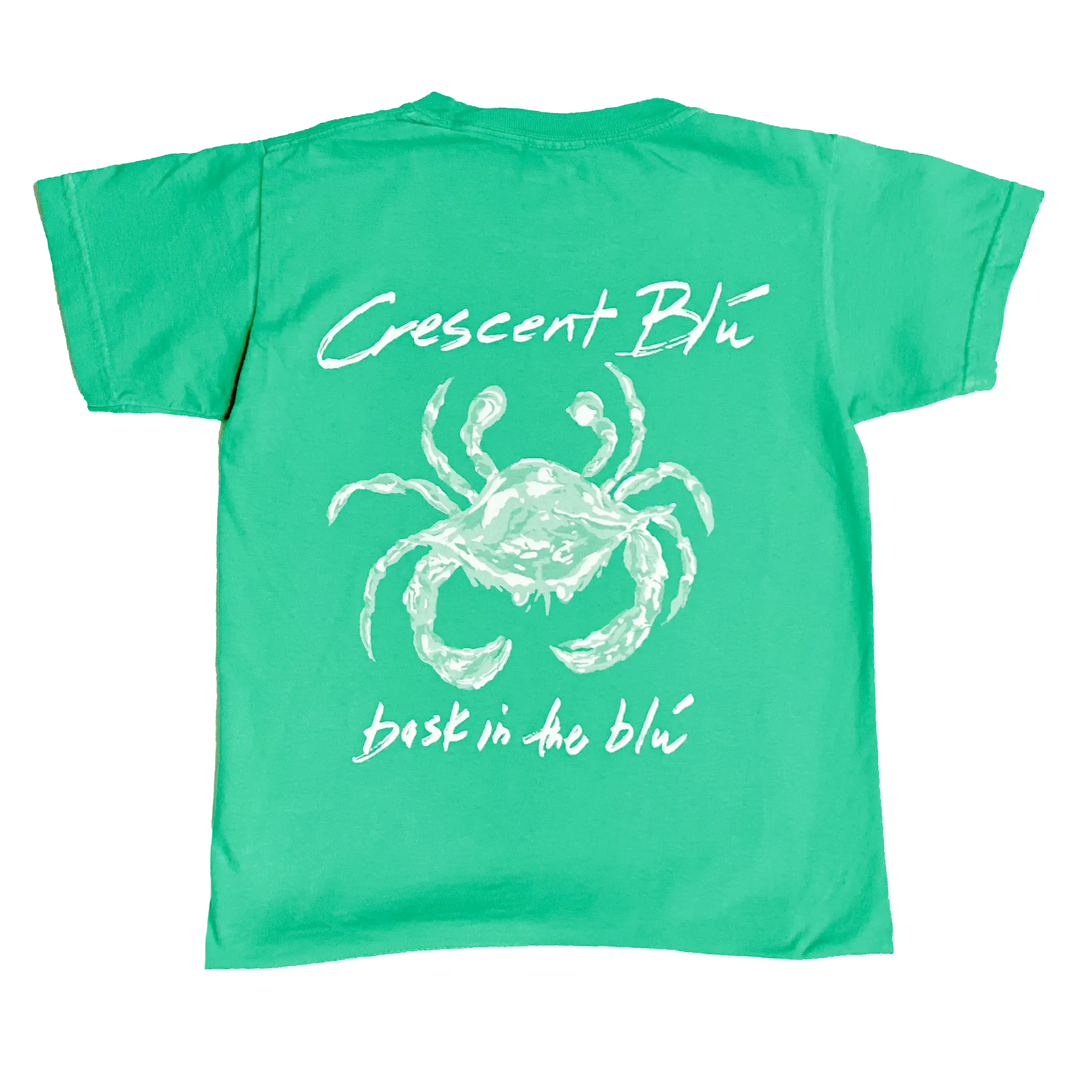 Distressed White Crab Youth Short Sleeve T-shirt