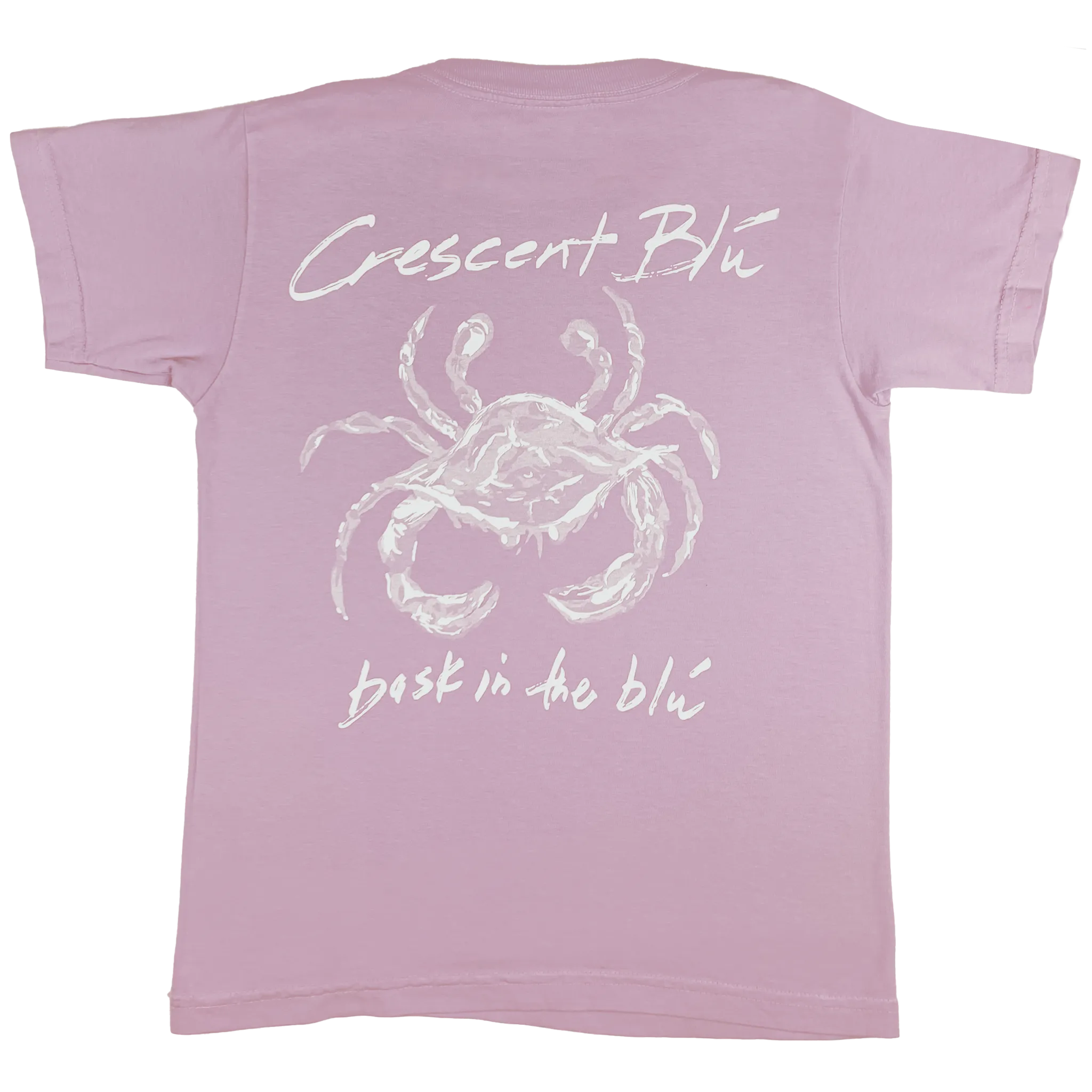 Distressed White Crab Youth Short Sleeve T-shirt