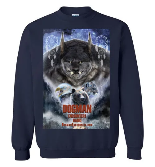 Dogman Encounters Pathfinder Collection Crew Neck Sweatshirt (design 2, with straight border)