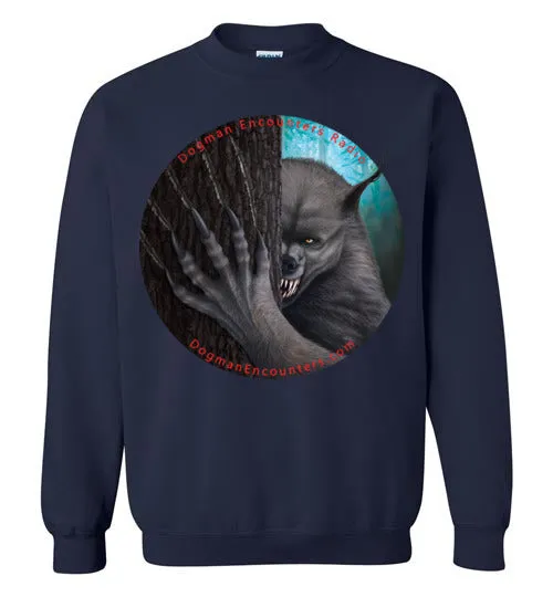 Dogman Encounters Rogue Collection Crew Neck Sweatshirt (no border with red font)