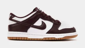 Dunk Low Grade School Lifestyle Shoes (White/Burgundy Crush/Coffee Brown)