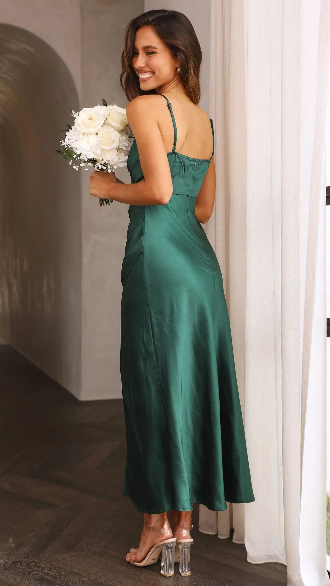 Elsa Midi Dress - Emerald