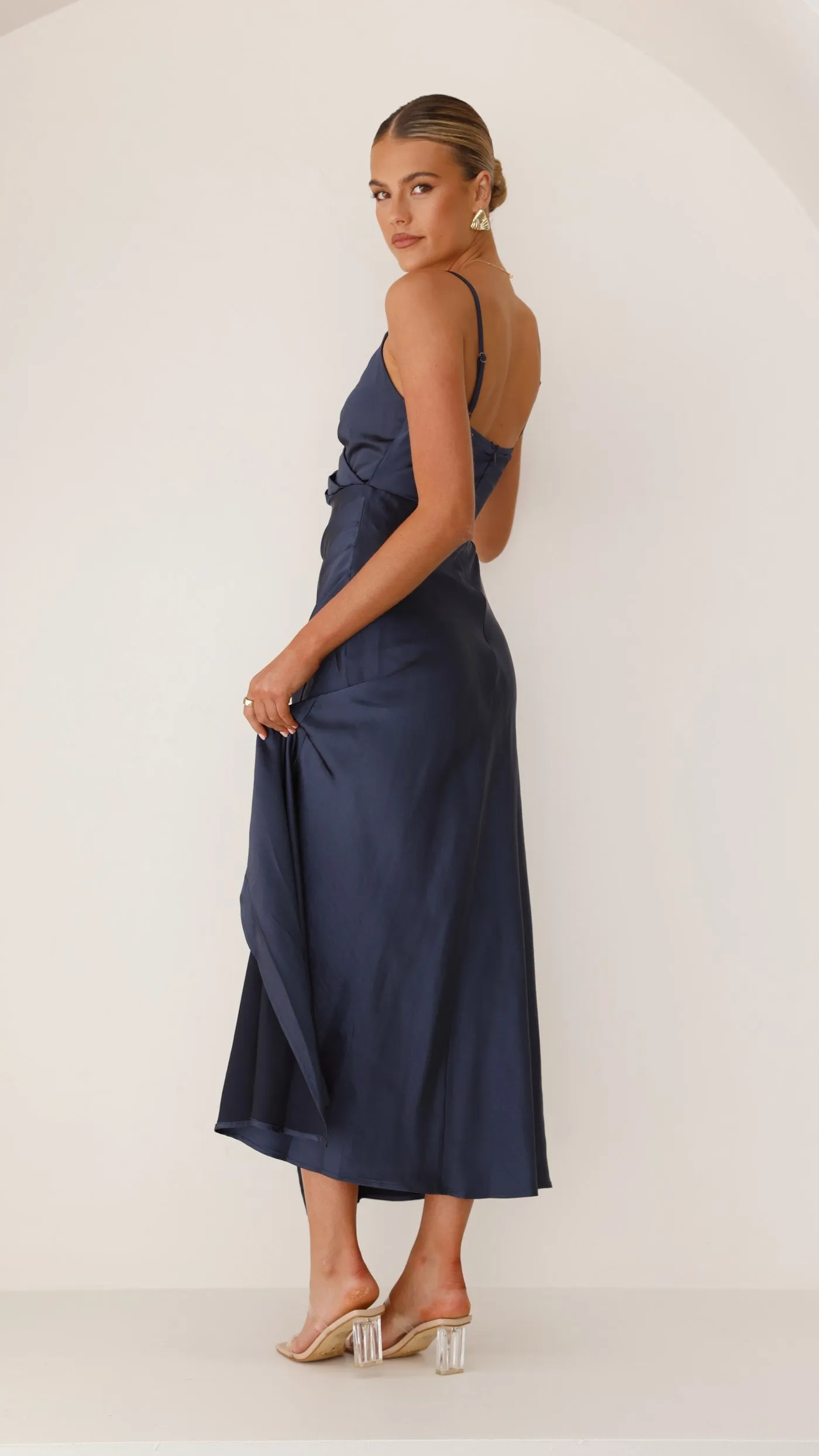 Elsa Midi Dress - Navy