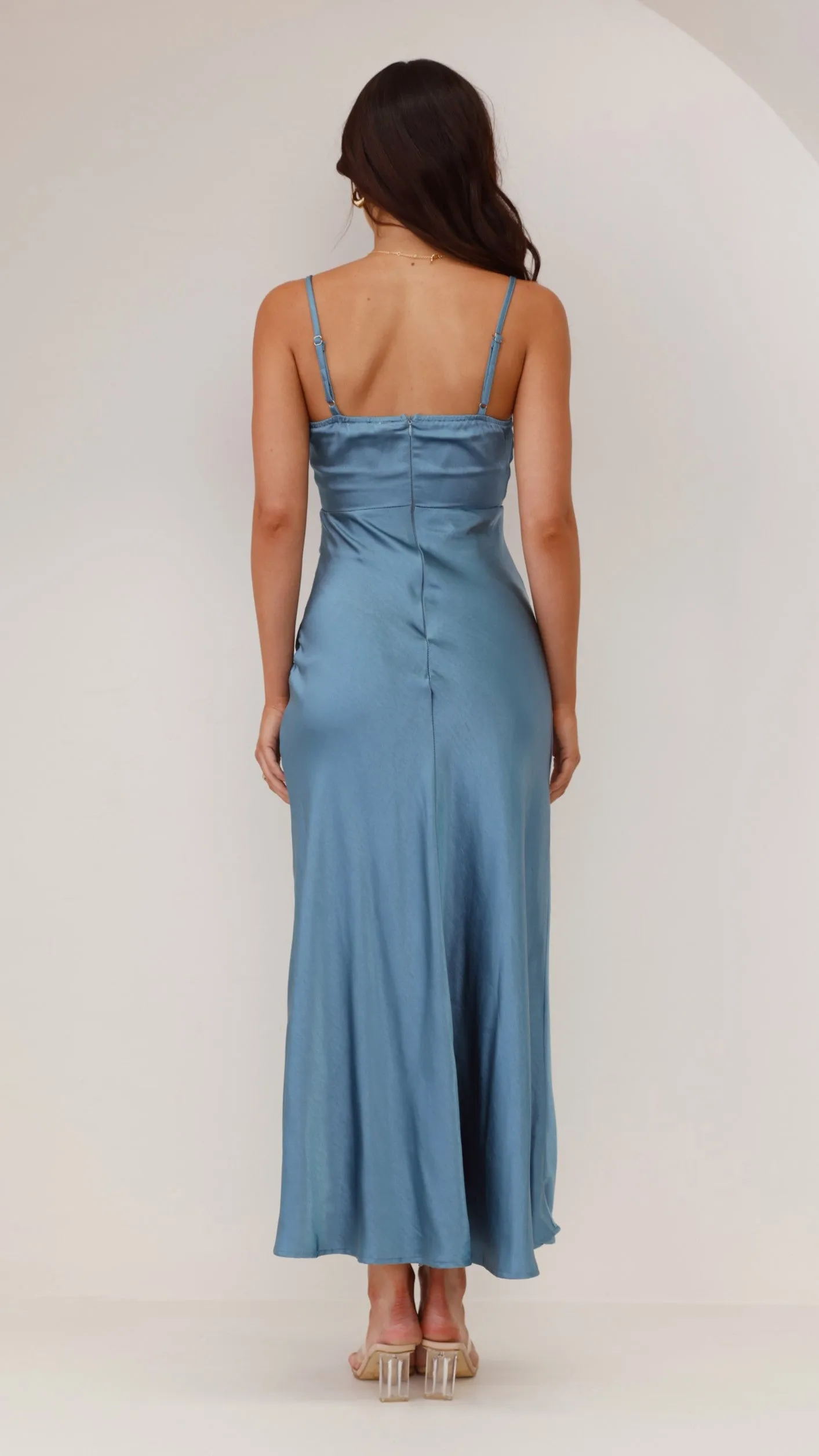 Elsa Midi Dress - Steel Blue