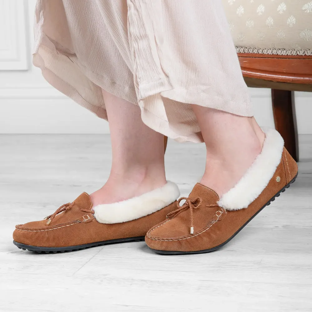 Fairfax & Favor Ladies Henley Shearling Lined Slippers