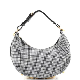 FENDI Fendigraphy Bag Houndstooth Wool Small