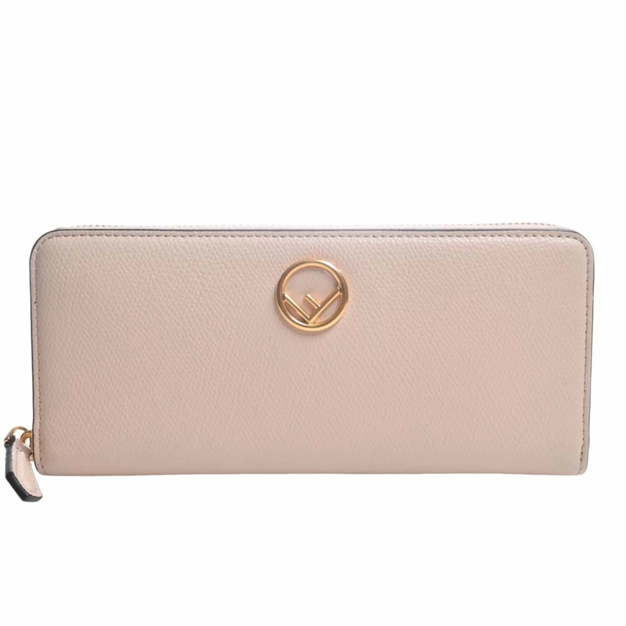 FENDI F's  Leather Long Wallet 8M0406 Pink Ladies