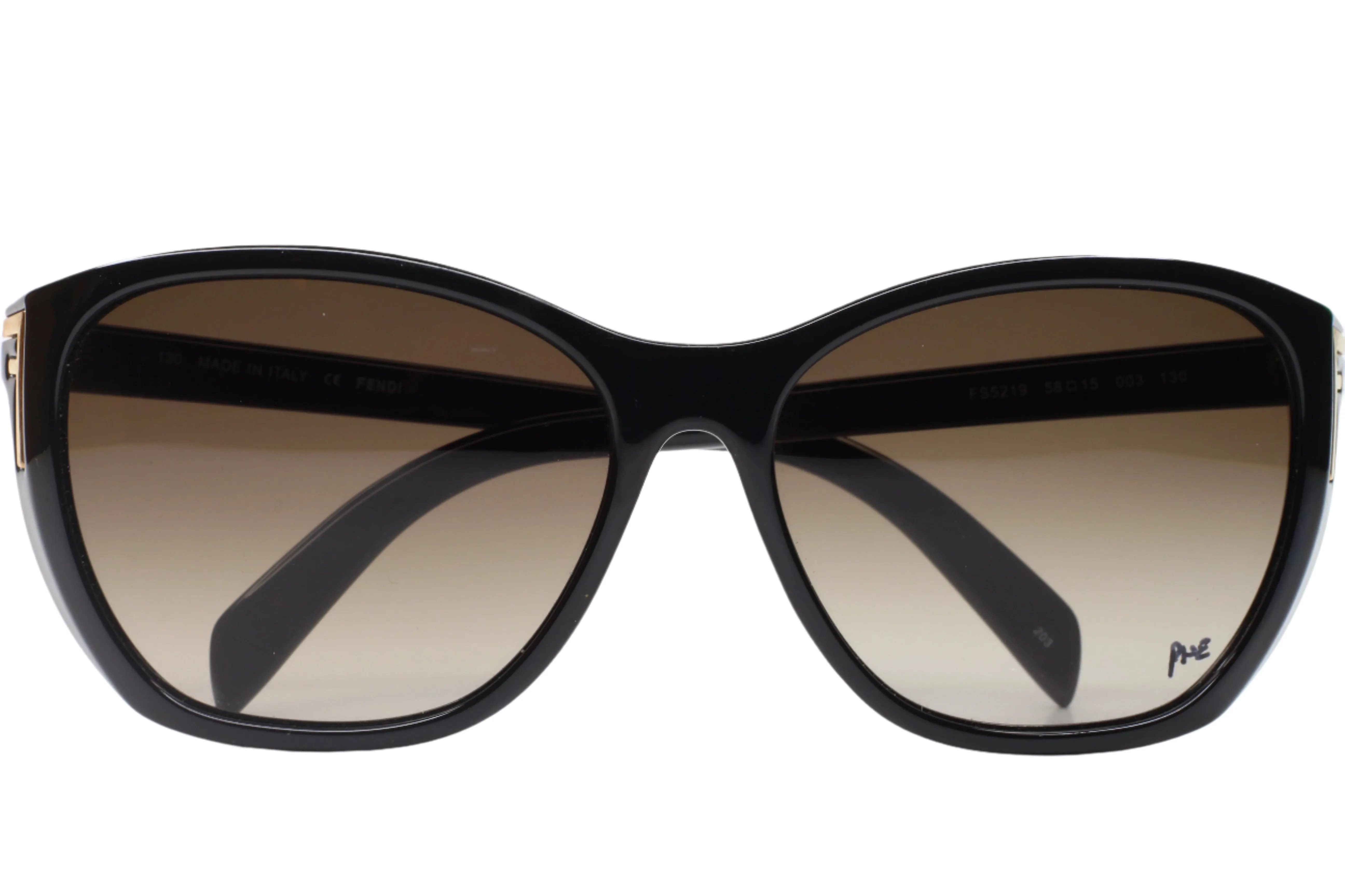 Fendi FS5219 003 Polished Black Gold Luxury Sunglasses -Ma