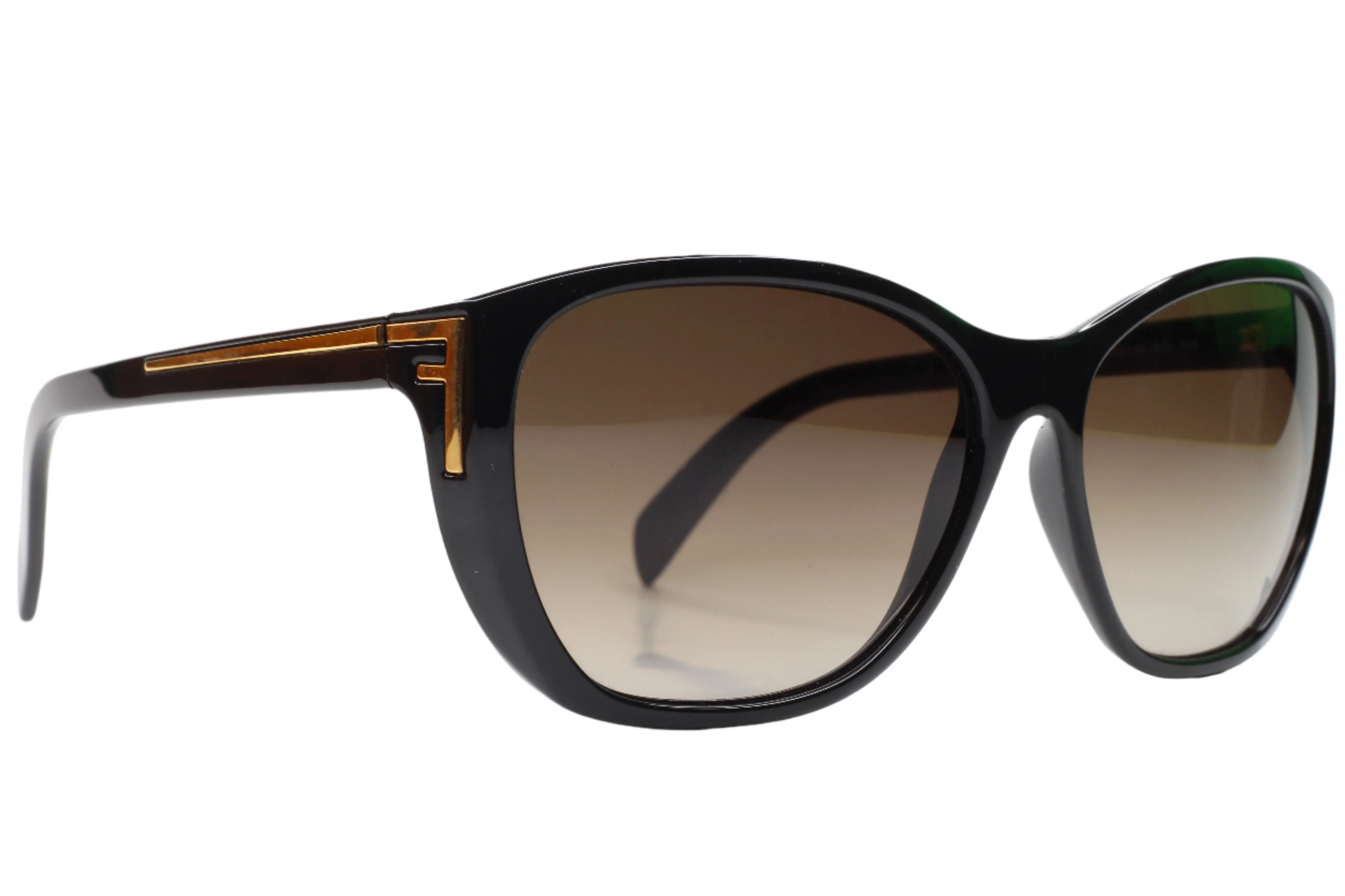 Fendi FS5219 003 Polished Black Gold Luxury Sunglasses -Ma